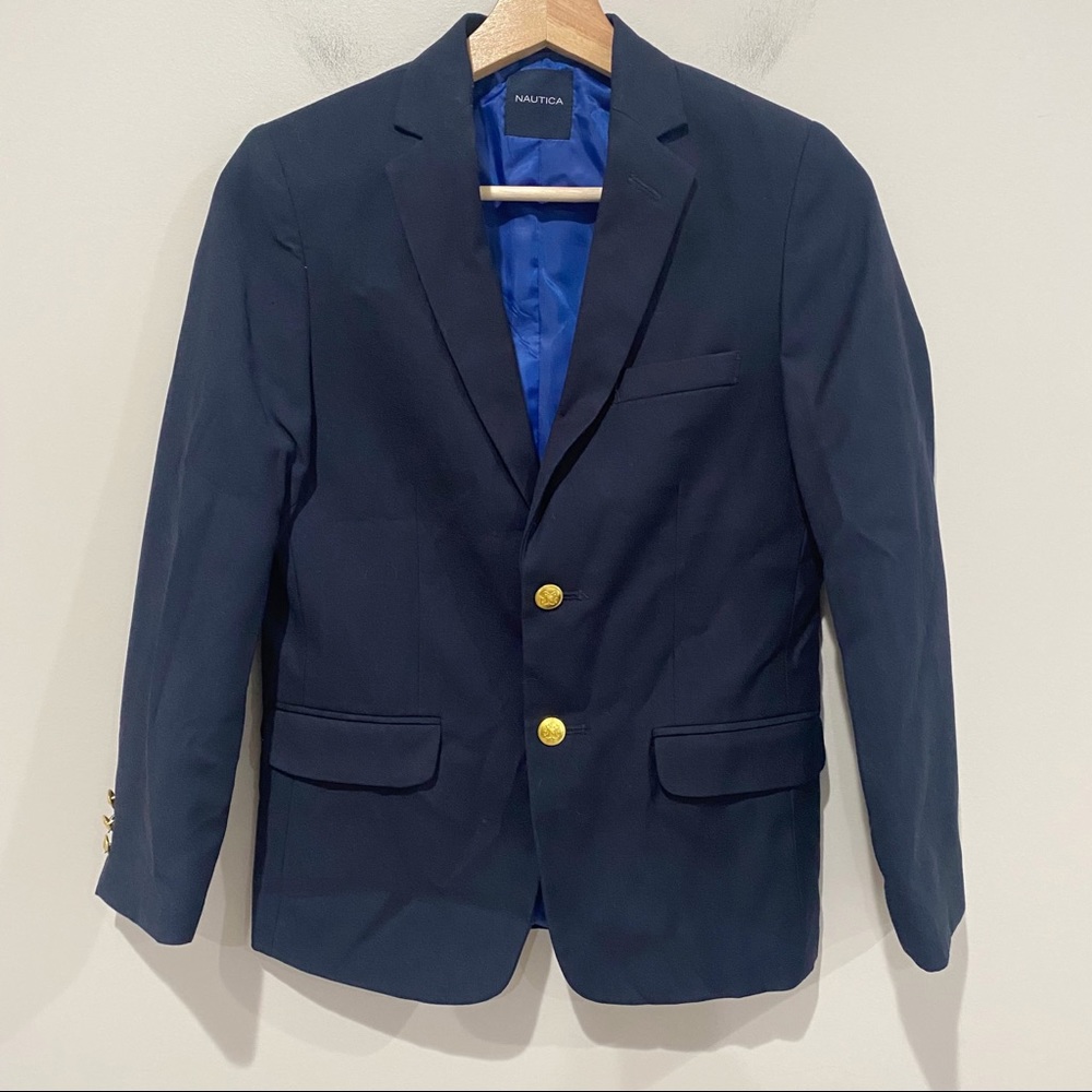 NAUTICA Boys Navy Blazer, Size 12